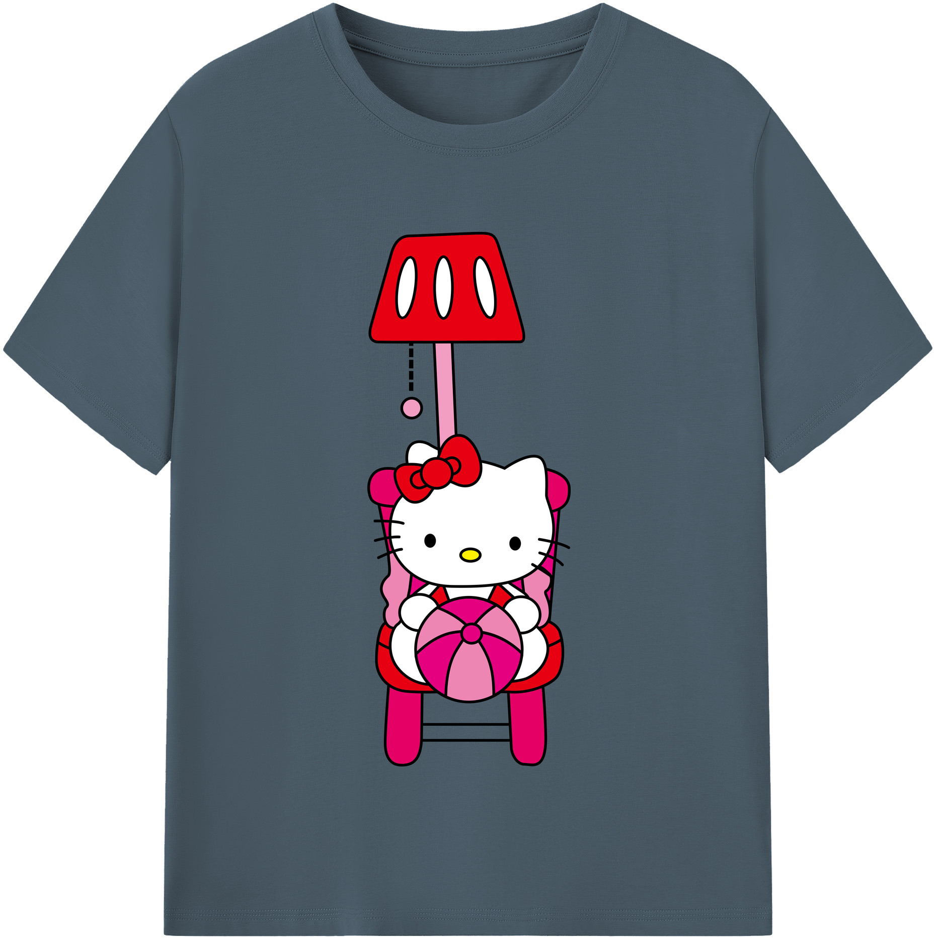 （画像用） Hello Kitty ハローキティ 綿100％半袖Tシャツ（フロントプリント）